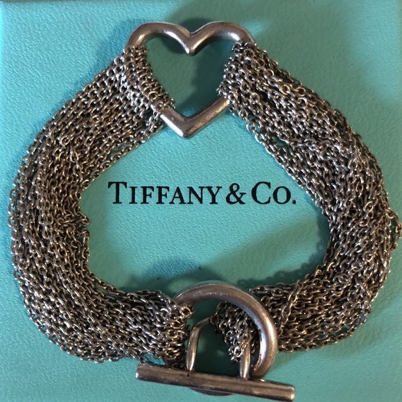 Authentic Tiffany & Co Mesh Heart 💕 multi strand bracelet - Picture 3 of 7